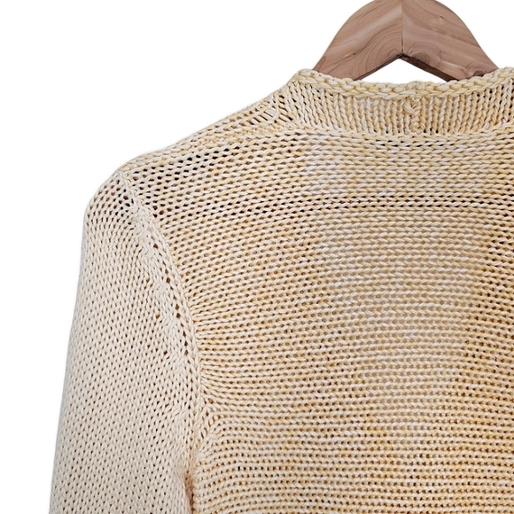 Brunello Cucinelli Ombre Cardigan Sweater Women Yellow Size Medium V-Neck Cotton - Picture 11 of 16